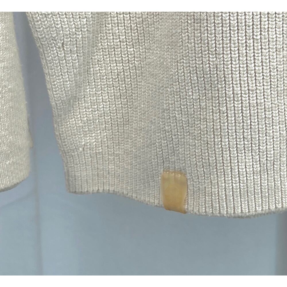 LULULEMON Take It All In Cotton Blend Sweater W3JHCS White Opal Beige Size L - Picture 6 of 8